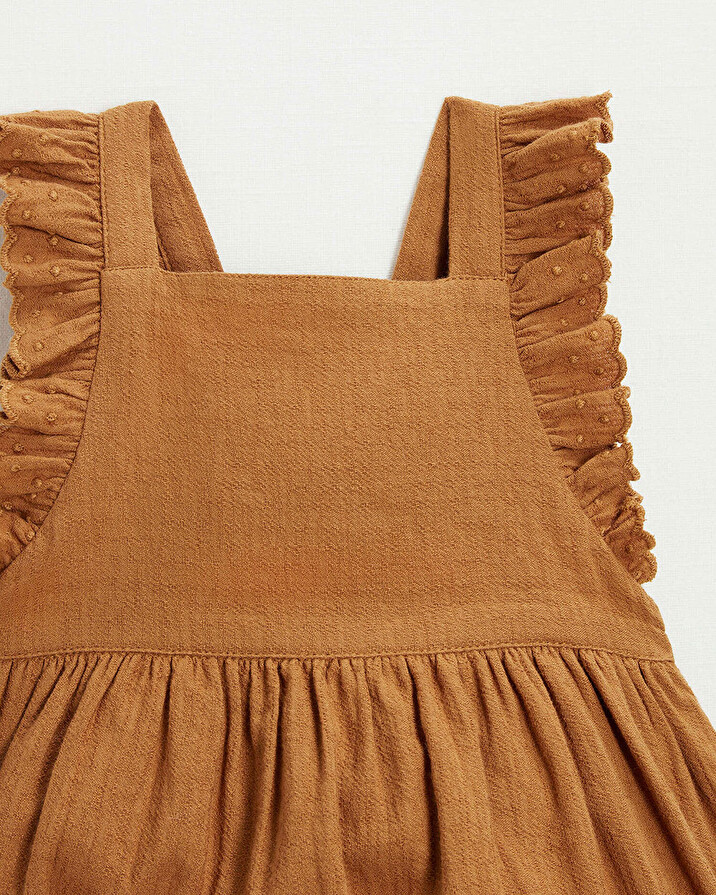Robe en cr&ecirc;pe Coloris bronze  Natalys