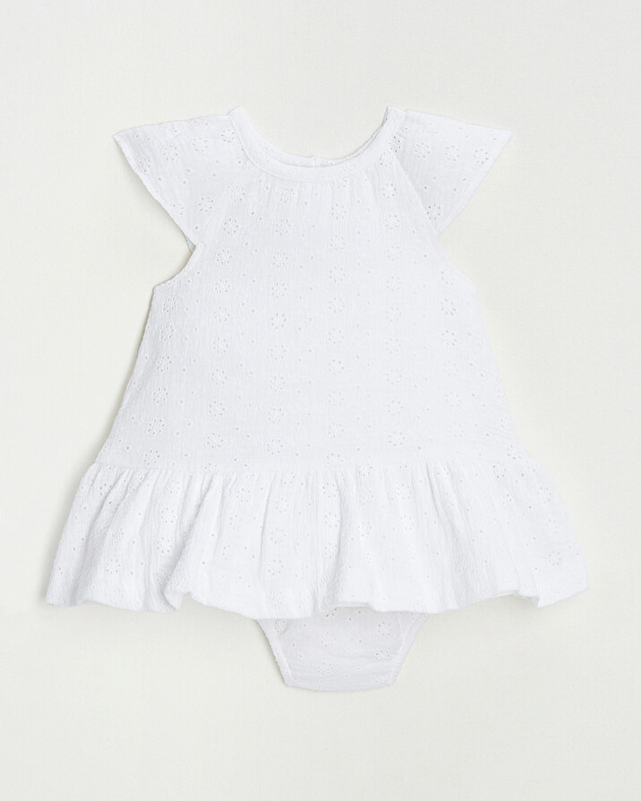 Robe en broderie anglaise Coloris &eacute;cru  Natalys