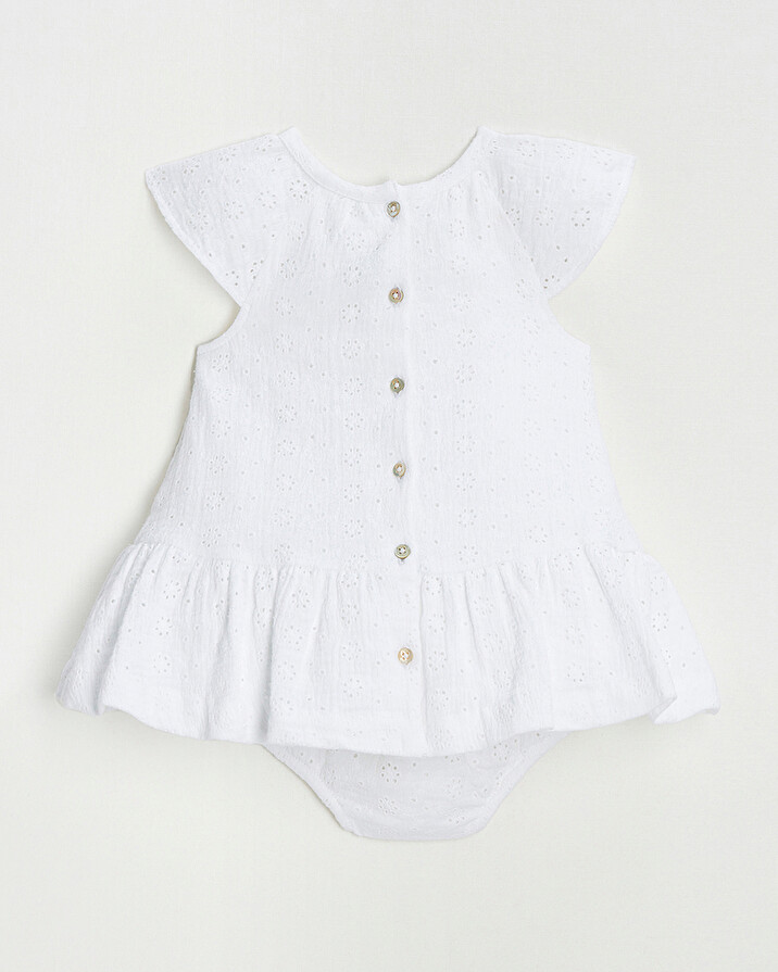 Robe en broderie anglaise Coloris &eacute;cru  Natalys