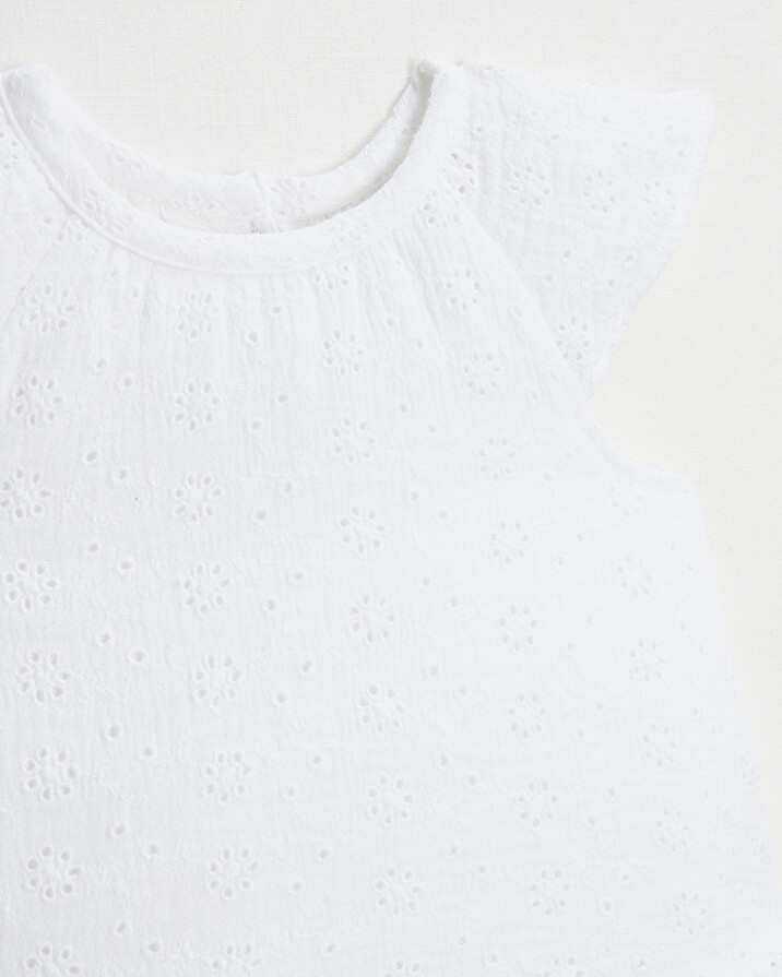 Robe en broderie anglaise Coloris &eacute;cru  Natalys