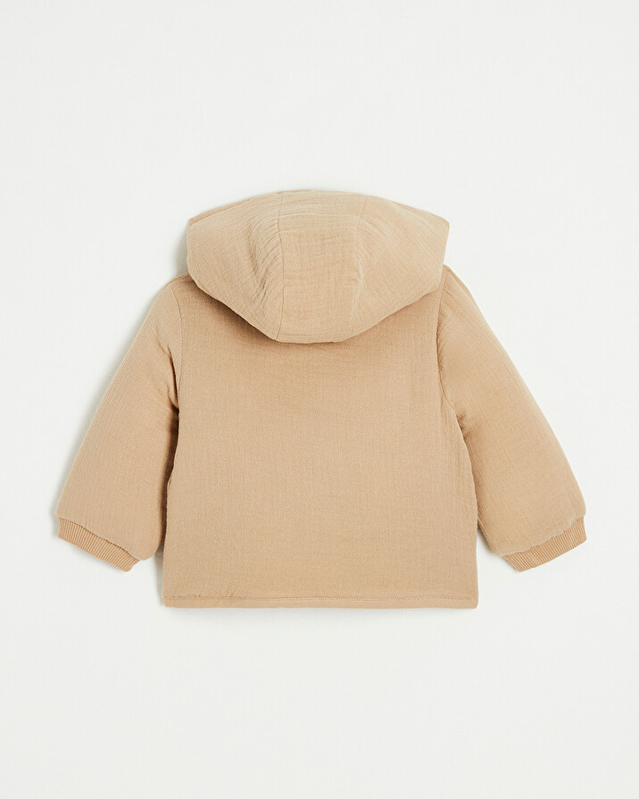 Veste ouatin&eacute; en gaze de coton Coloris camel  Natalys