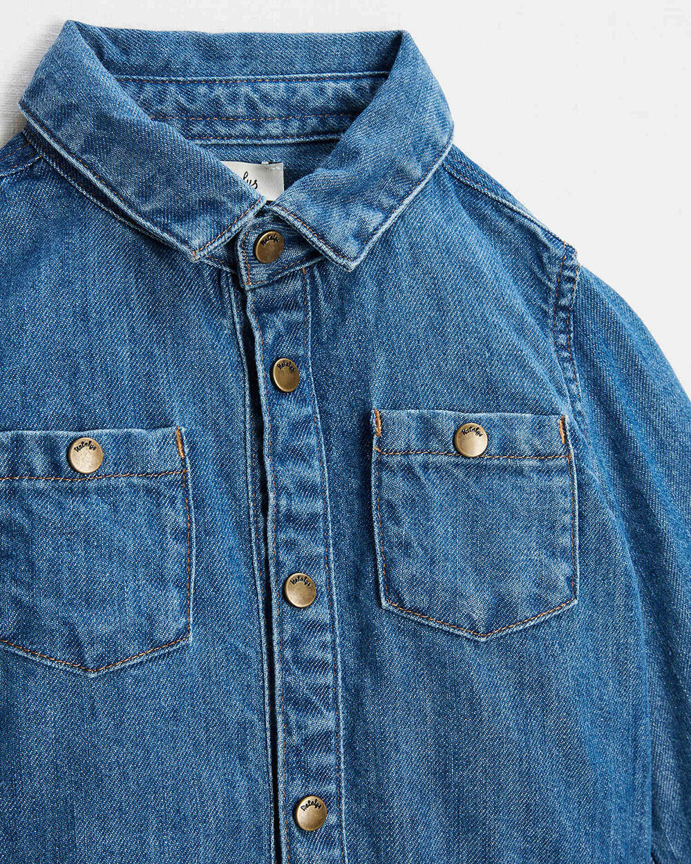 Chemise manches longues denim Coloris bleu  Natalys