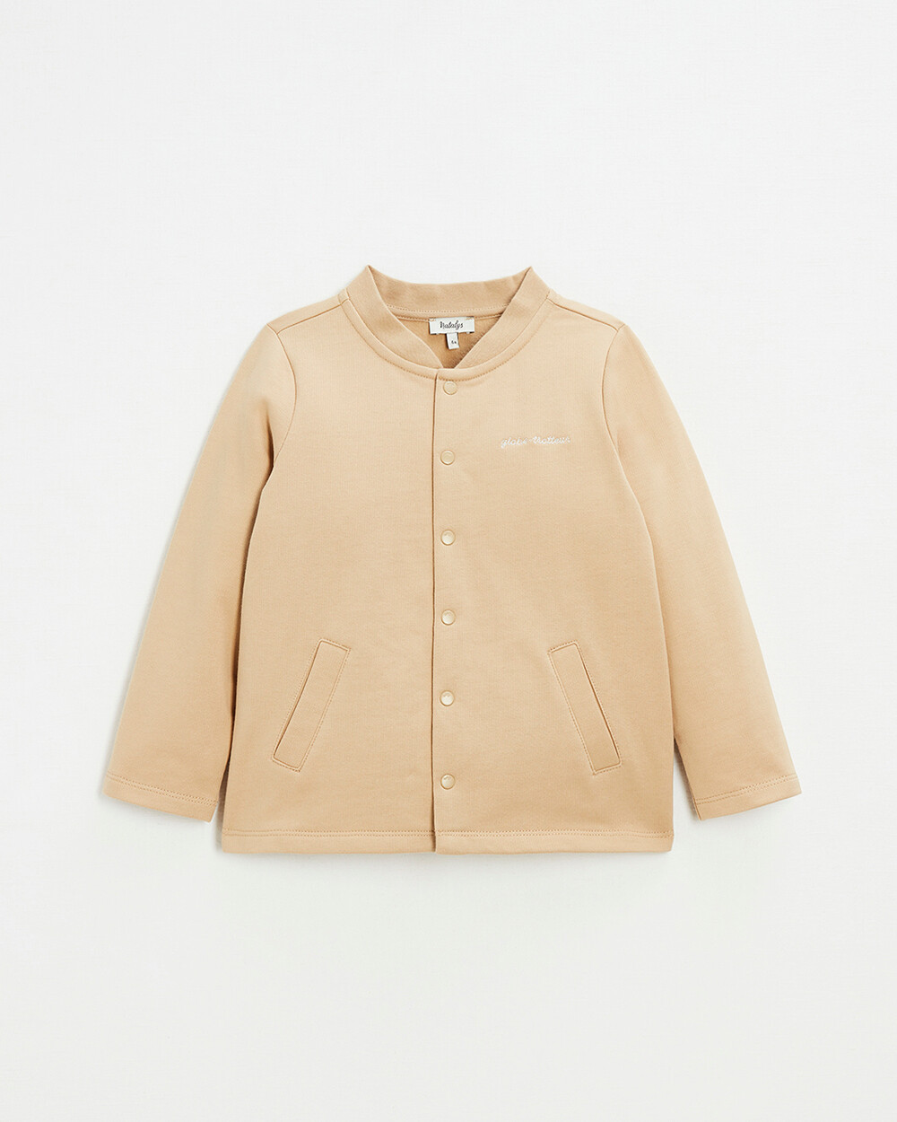 Gilet en molleton brod&eacute; Coloris camel  Natalys