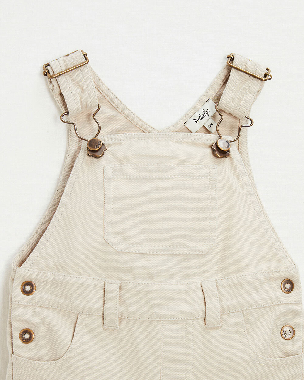 Salopette courte en toile Coloris beige  Natalys
