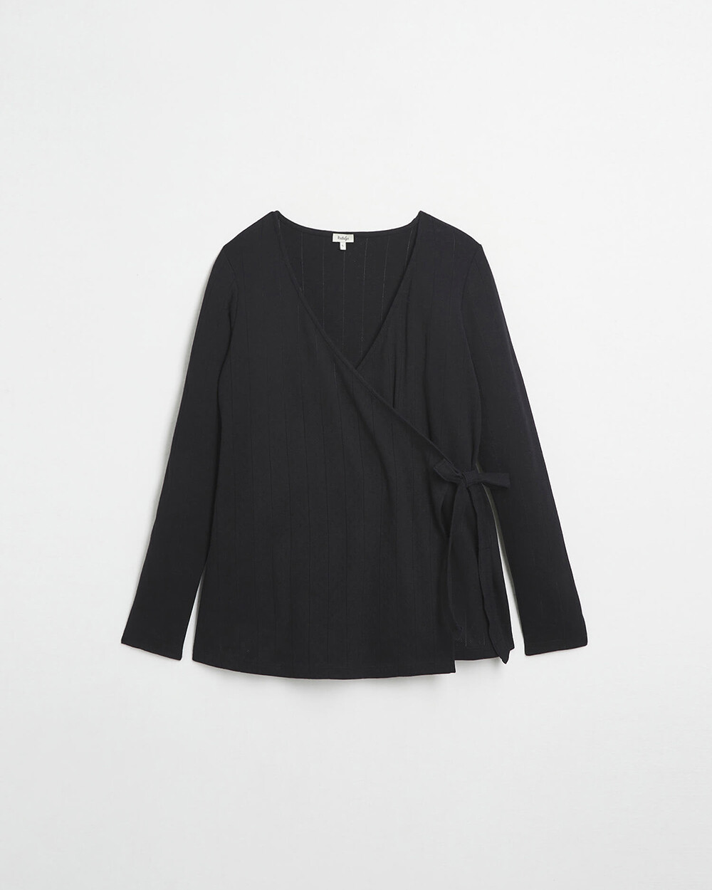 Cardigan cache-coeur en coton Coloris noir Natalys