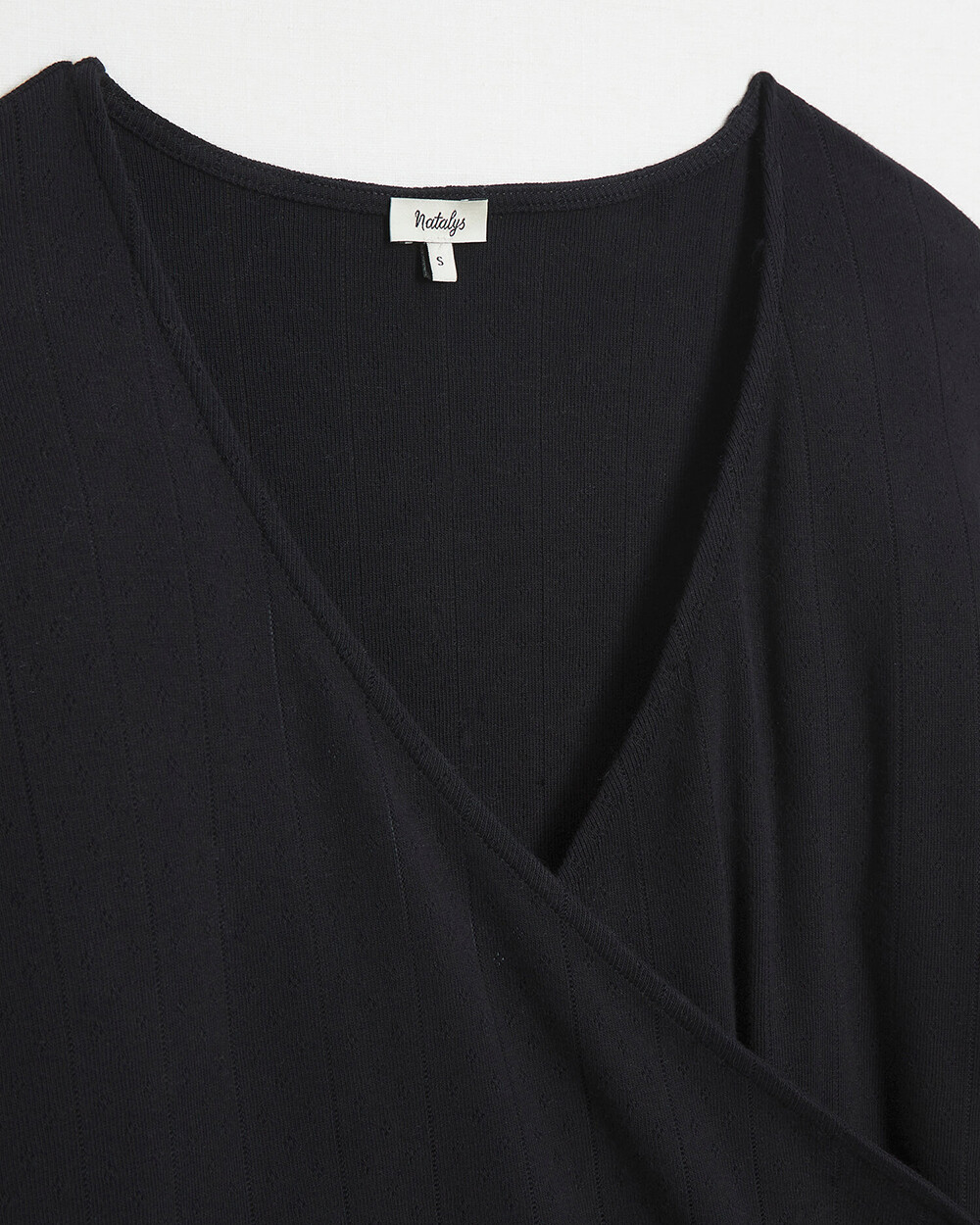 Cardigan cache-coeur en coton Coloris noir Natalys