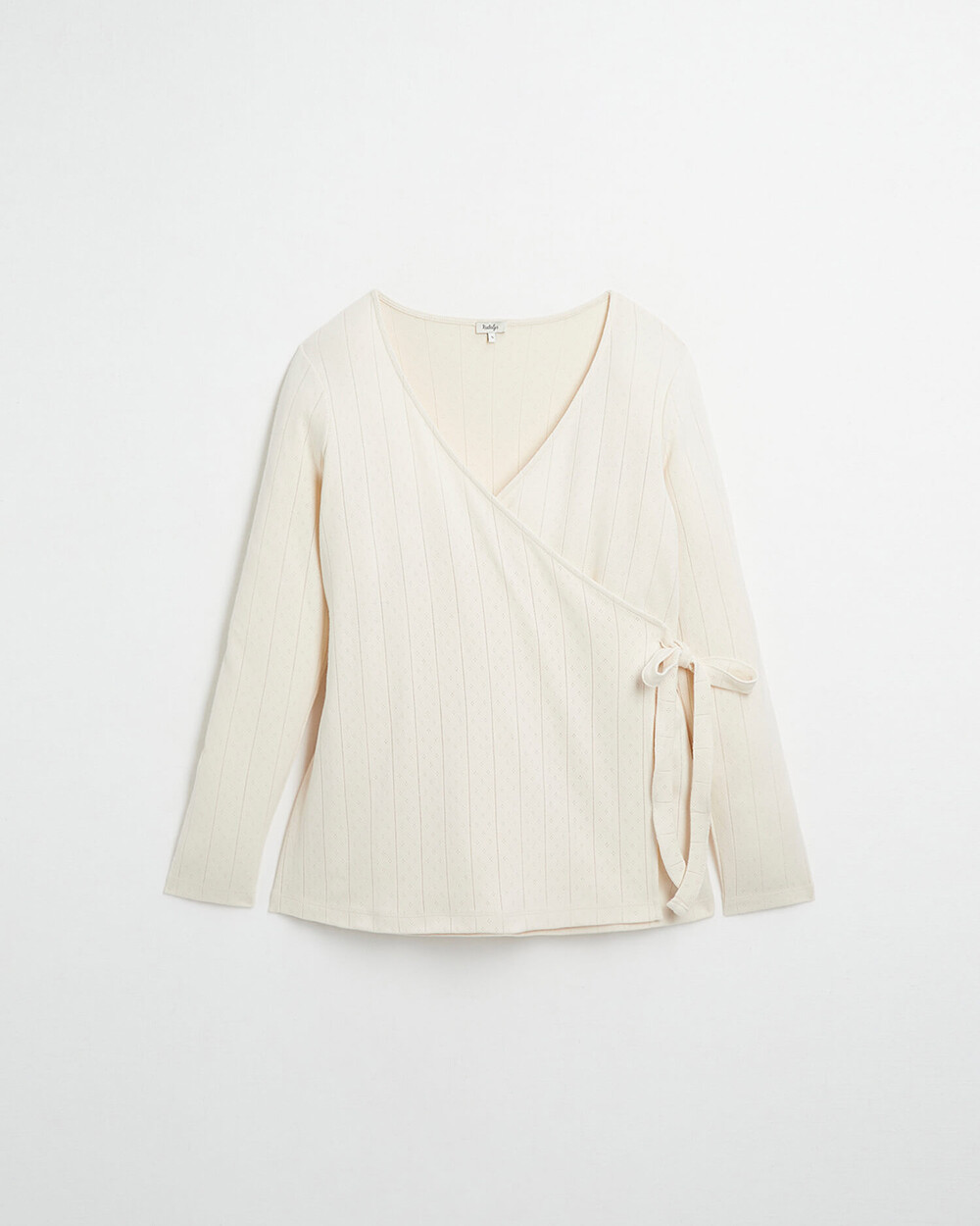 Cardigan cache-coeur en coton Coloris écru Natalys