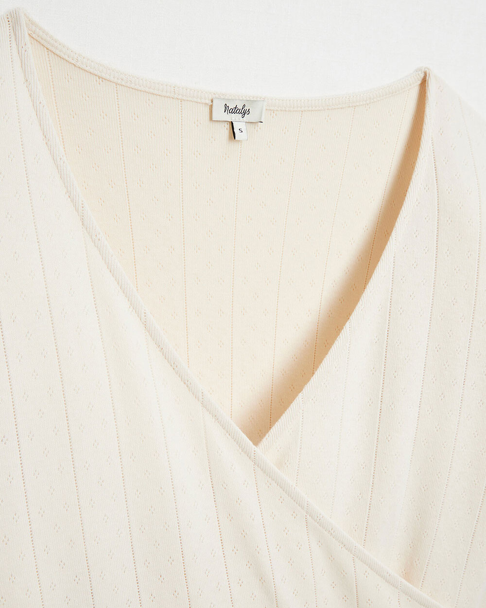 Cardigan cache-coeur en coton Coloris écru Natalys