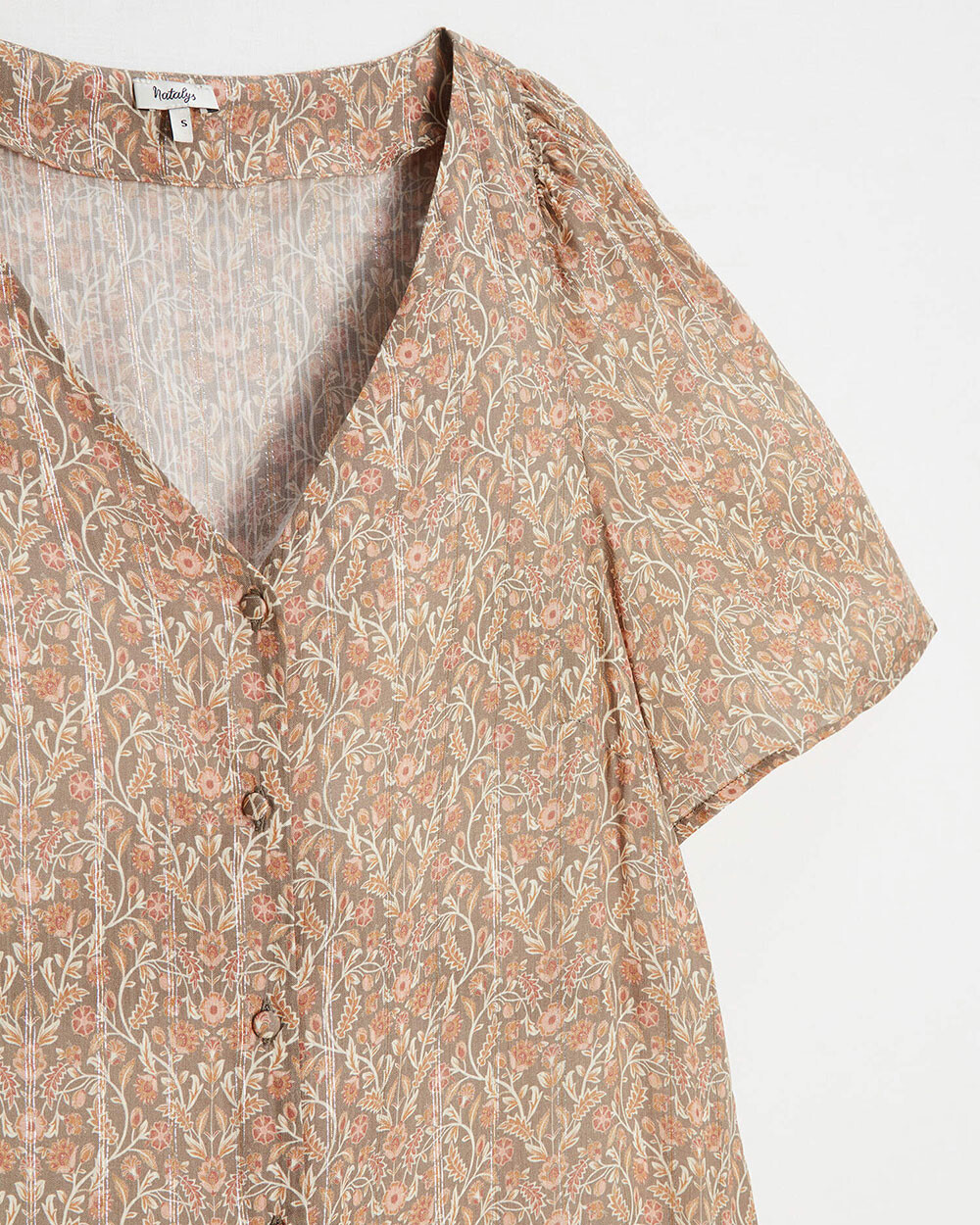 Blouse manches courtes Imprimé fleurs Natalys