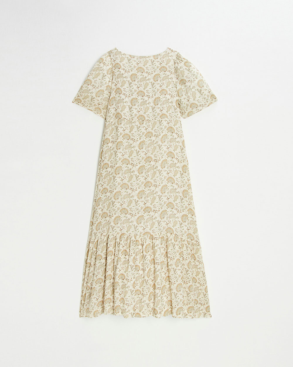 Robe en cr&ecirc;pe Imprim&eacute; fleurs indiennes  Natalys
