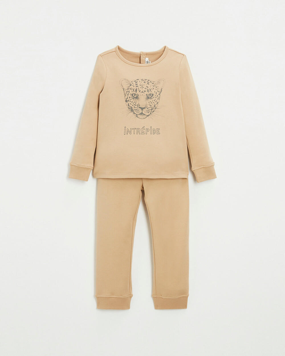 Pyjama 2 pi&egrave;ces en coton Coloris camel  Natalys