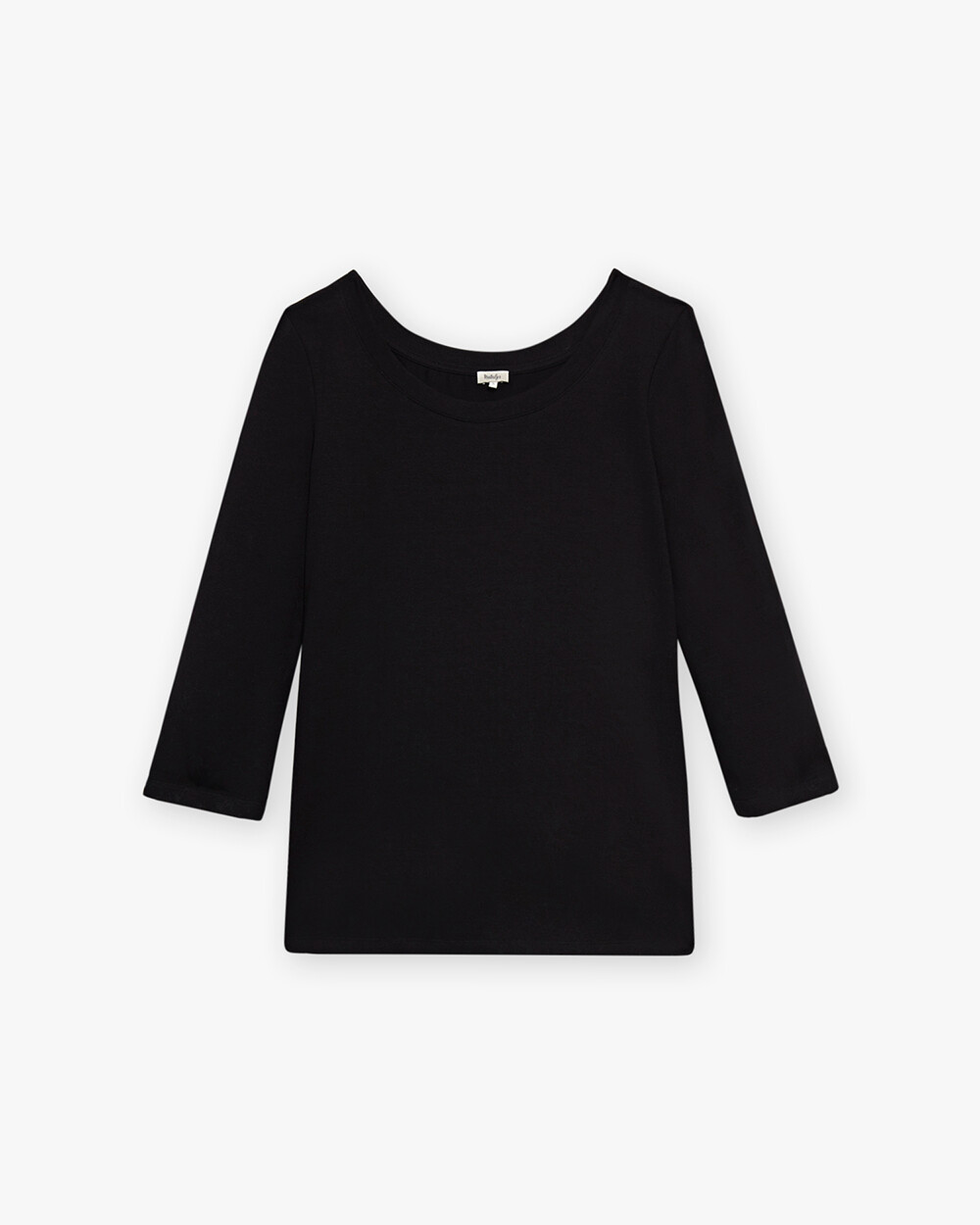 Tee-shirt noir col danseuse En coton bio  Natalys