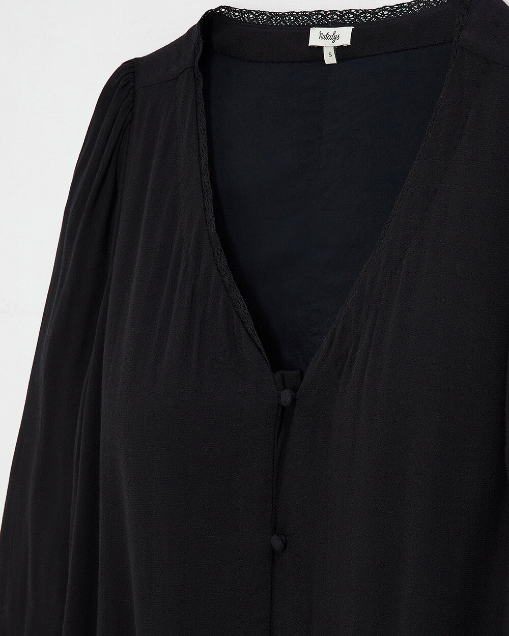 Robe noir en viscose grossesse et allait... Natalys