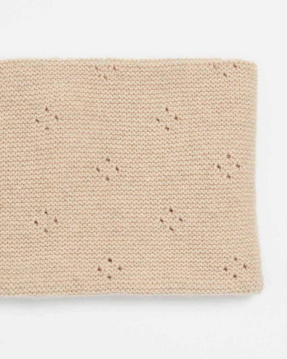 Snood en tricot ajour&eacute; Colori beige chin&eacute;  Natalys