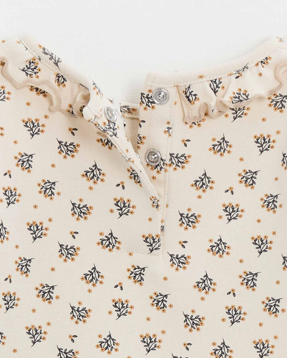 T-shirt manches longues Imprim&eacute; boutons d'or  Natalys