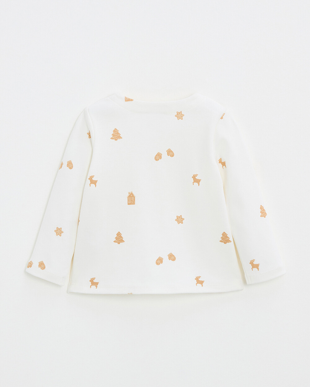 T-shirt manches longues imprim&eacute; Imprim&eacute; biscuits  Natalys