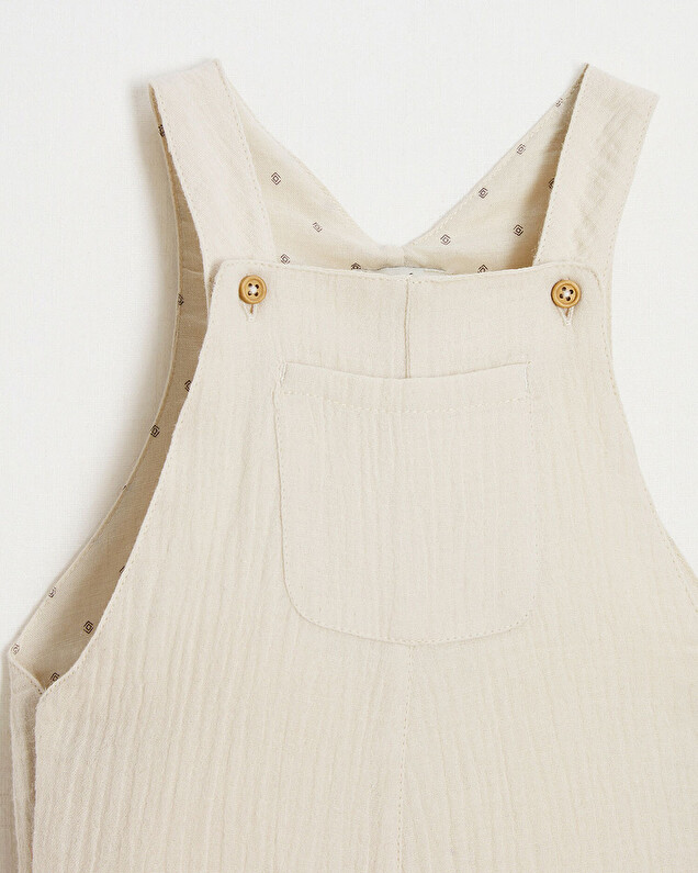 salopette en gaze de coton Coloris beige Natalys