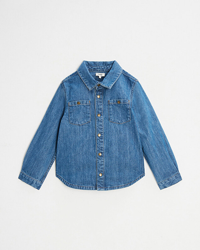 Chemise manches longues denim Coloris bleu Natalys