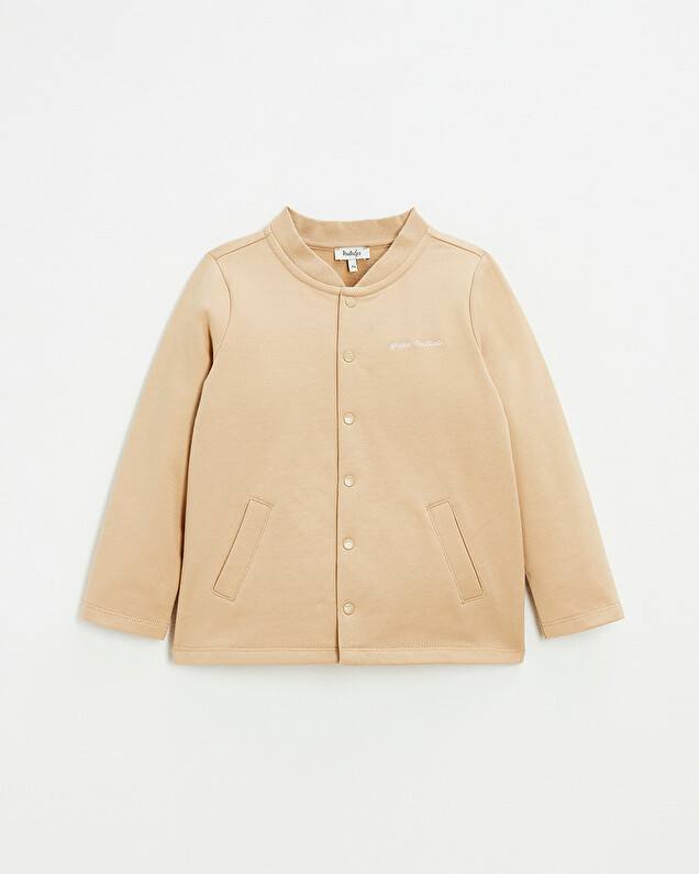 Gilet en molleton brodé Coloris camel Natalys