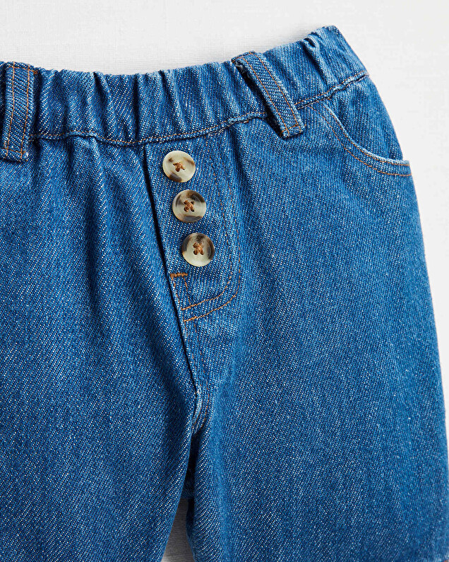 Bermuda en denim brut Coloris bleu foncé Natalys