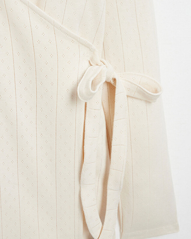 Cardigan cache-coeur en coton Coloris écru Natalys