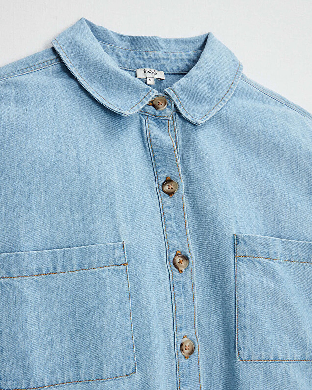 Robe de grossesse en denim Coloris bleu clair Natalys