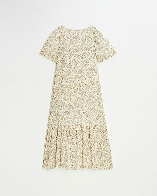 Robe en crêpe Imprimé fleurs indiennes Natalys