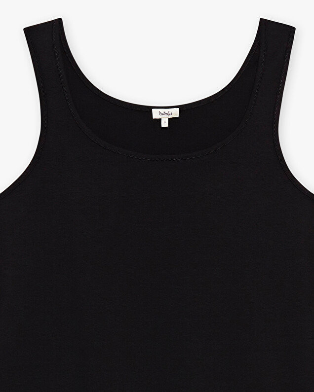 Robe débardeur noir En coton bio Natalys
