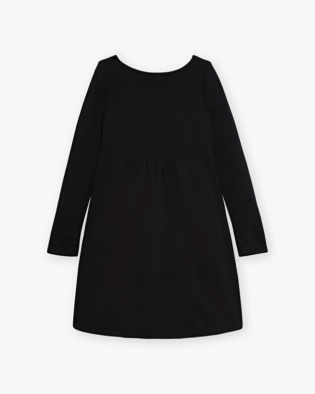 Robe droite en molleton Coloris noir Natalys