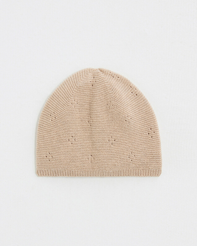 Bonnet en tricot ajourée Natalys