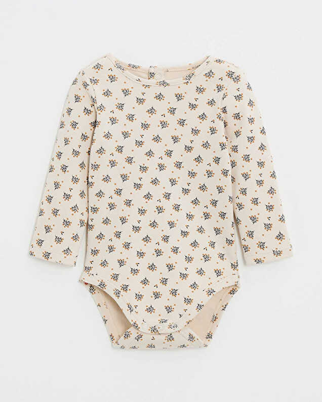 Body manches longues imprimé Imprimé boutons d'or Natalys