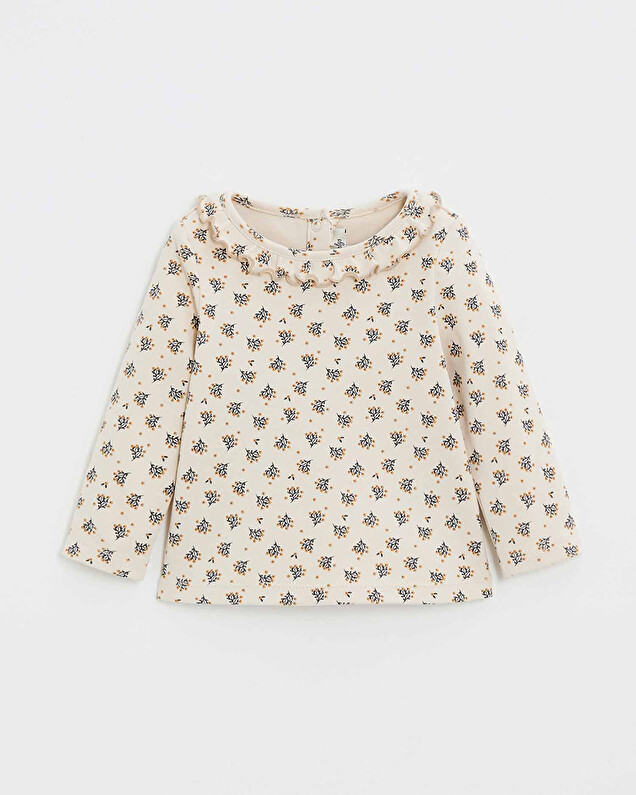 T-shirt manches longues Imprimé boutons d'or Natalys