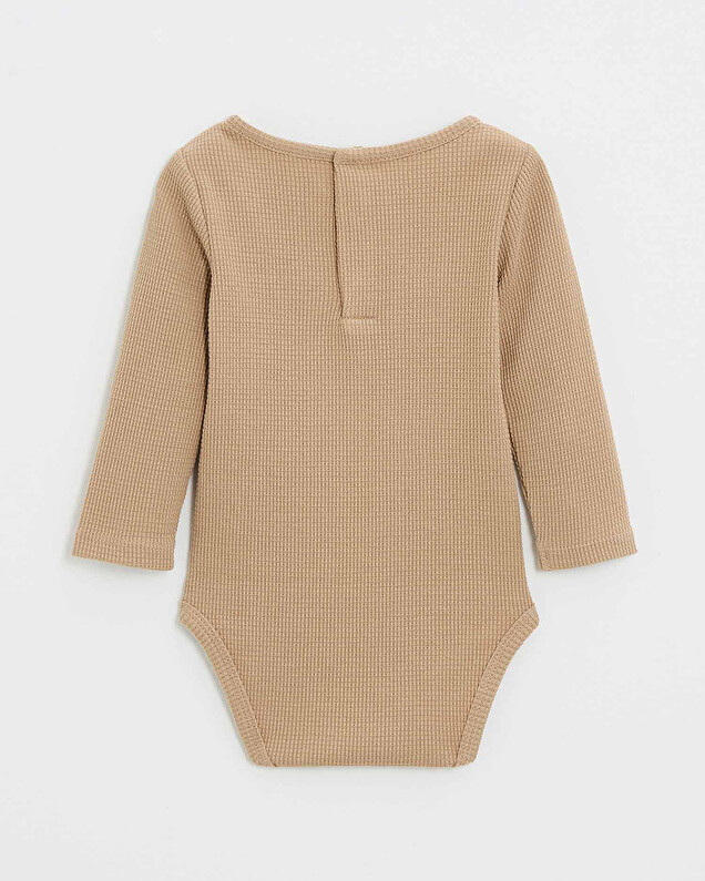 Body manches longues brodé Coloris caramel Natalys