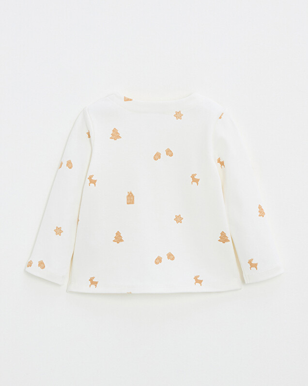 T-shirt manches longues imprimé Imprimé biscuits Natalys