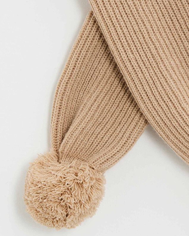 Echarpe en laine mérinos Coloris beige Natalys