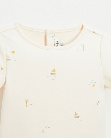 Body manches courtes Imprim&eacute; marin  Natalys