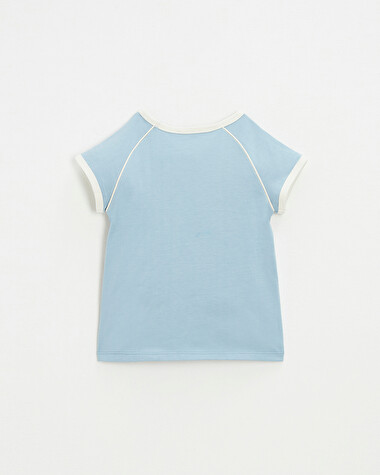 Tee shirt manches courtes Coloris bleu gris  Natalys