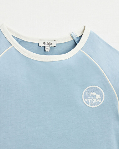 Tee shirt manches courtes Coloris bleu gris  Natalys