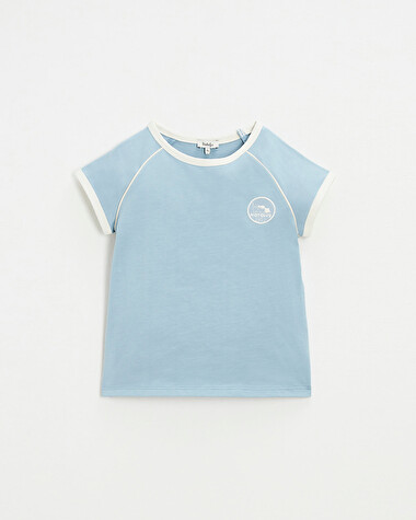 Tee shirt manches courtes Coloris bleu gris  Natalys