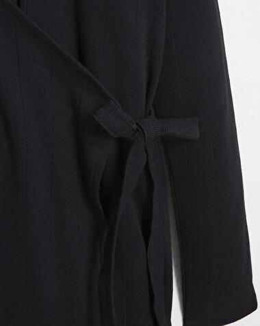 Cardigan cache-coeur en coton Coloris noir  Natalys