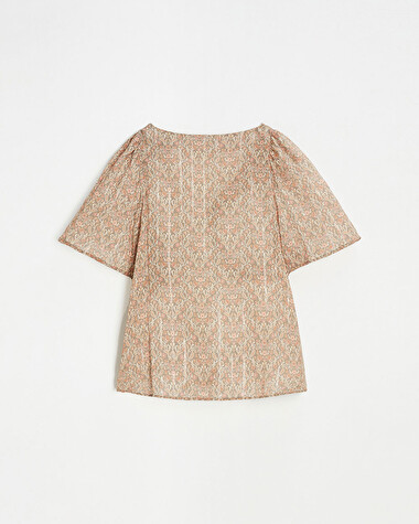 Blouse manches courtes Imprim&eacute; fleurs  Natalys