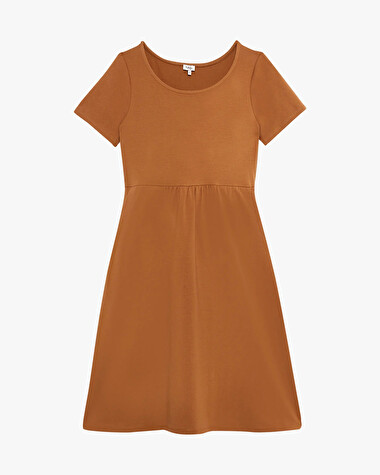 Robe &agrave; fronces En coton bio  Natalys