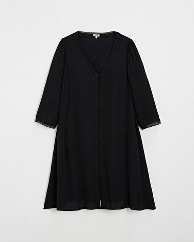 Robe noir en viscose grossesse et allait...   Natalys