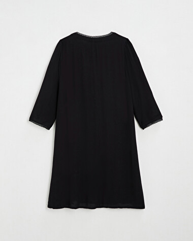 Robe noir en viscose grossesse et allait...   Natalys