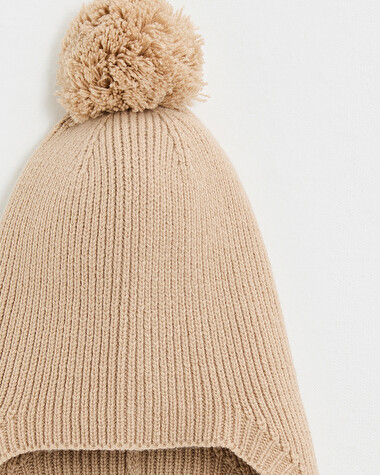 Bonnet en laine m&eacute;rinos Coloris beige  Natalys
