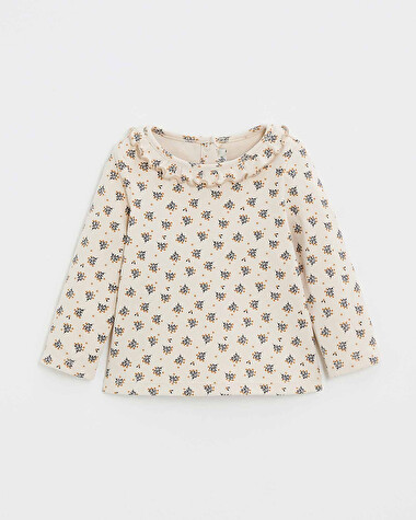 T-shirt manches longues Imprim&eacute; boutons d'or  Natalys