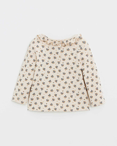 T-shirt manches longues Imprim&eacute; boutons d'or  Natalys
