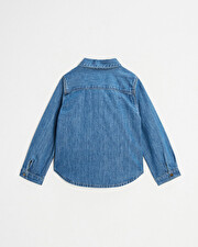 Chemise manches longues denim Coloris bleu  Natalys