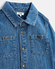 Chemise manches longues denim Coloris bleu  Natalys