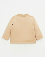 Gilet en molleton brod&eacute; Coloris camel  Natalys